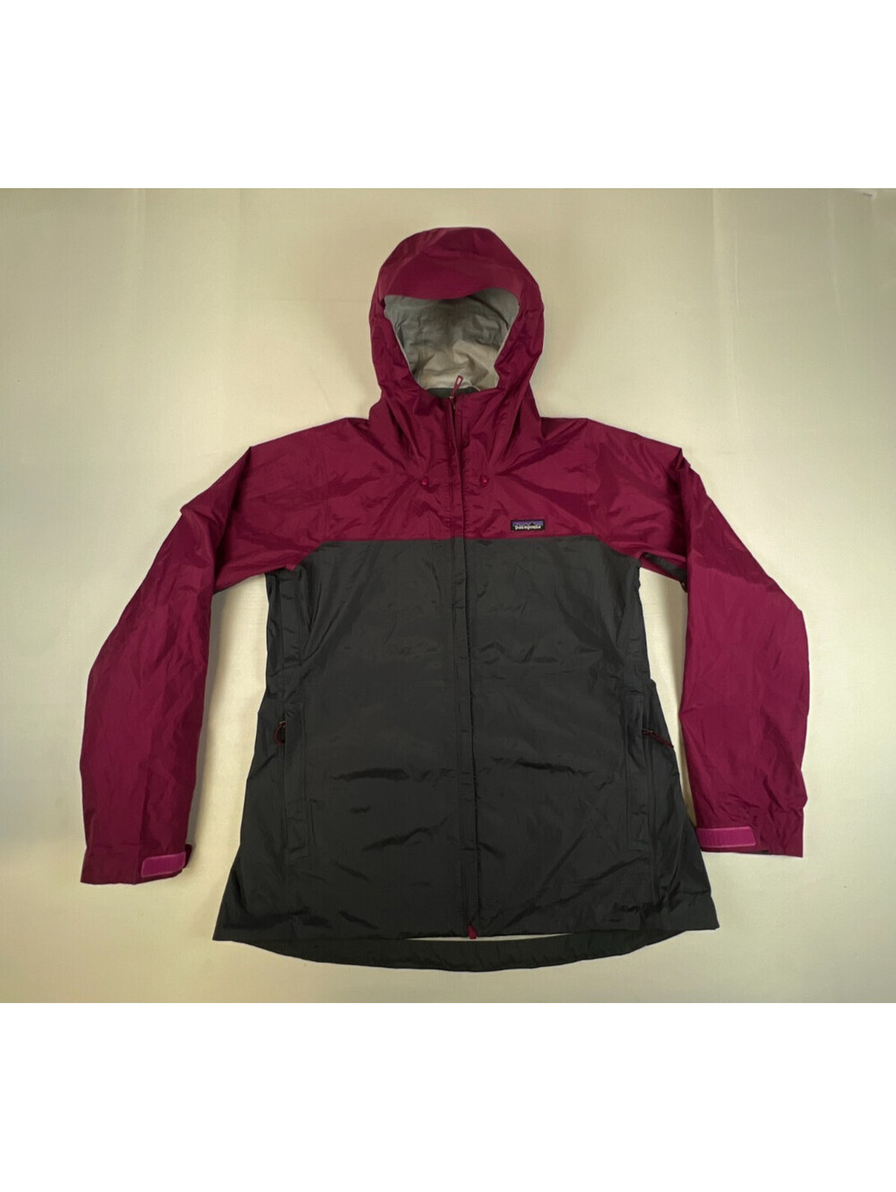 Patagonia Womens H2No 2.5L Torrentshell Rain Jacket L Magenta Gray STY83807 EUC